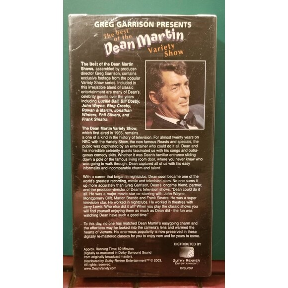 Greg Garrison Presents: The Best of the Dean Martin Varity Show Volume 1 & 2 VHS - Picture 5 of 5